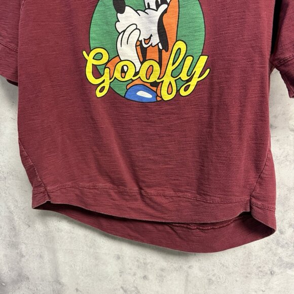 Vintage Goofy T Shirt Adult XL 24x24 Marron Red Disney School Bus Tee - Picture 6 of 8